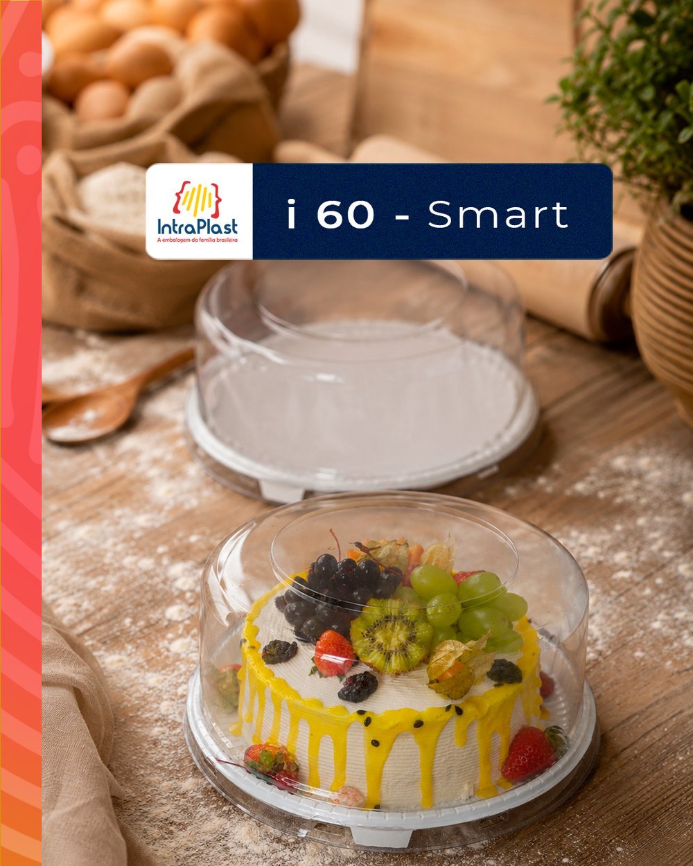 Bolo IntraPlast i-60 Smart exposto em confeitaria
